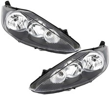 Scheinwerfer Set für Ford Fiesta 7 2008-2012 Scharz H1 H7 mit LWR Stellmotor