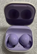 Samsung Galaxy Buds2 by AKG Wireless Earbuds - White Case Purple Buds USED