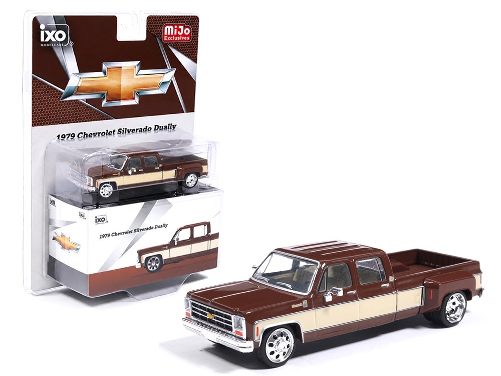 1979 CHEVROLET SILVERADO DUALLY PICKUP CORDOVA BROWN 1/64 MODEL BY IXO IAPR1014