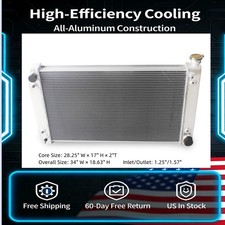 Aluminum 3Row Radiator Fits 88-99 Chevy GMC C/K R/V Series Pickup Suburban 28