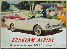 Sunbeam Alpine 1.6 Car Sales Brochure 1961-62 753h