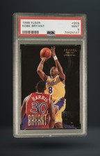1996 FLEER KOBE BRYANT ROOKIE CARD #203 GRADED PSA 9 MINT. rookie card picture