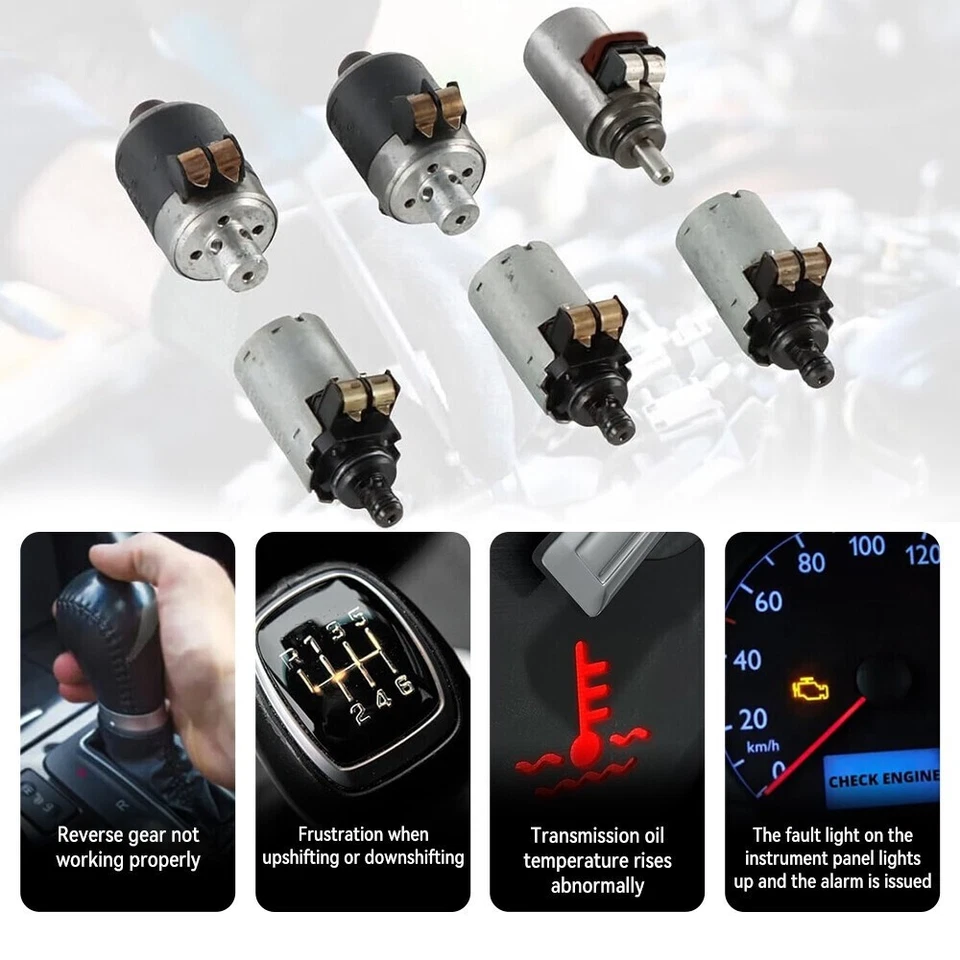Juego de 6 solenoides de transmisión automática de 5 velocidades 722,6 para Mercedes Benz Foto 3 de 4