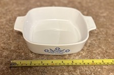 VTG Corning Ware Blue Cornflower 1 Qt Casserole Dish  Pan Bowl A-1-B NO Lid USA