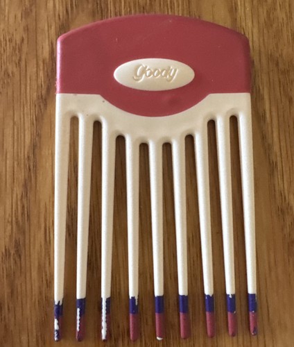 Vintage Goody Hair Pick Lift Comb Non Slip Handle Retro 90s Color Dip Pink - Picture 4 of 8