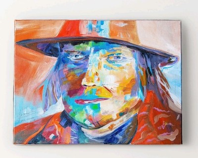  Neil Young Portrait   Original Hand-Painted Canvas   30x40 cm   Bernhard Gerner