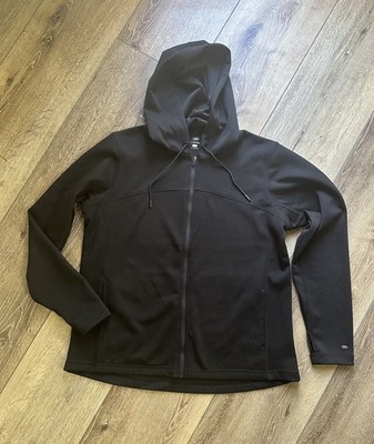 LEG3ND Women's Black Full Zip Activewear Jacket Hoodie Long Sleeve M