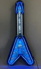 Electric Guitar UV Blue Vodka Neon Sign “Amplify” Advertisement 27x12 Multi Mode