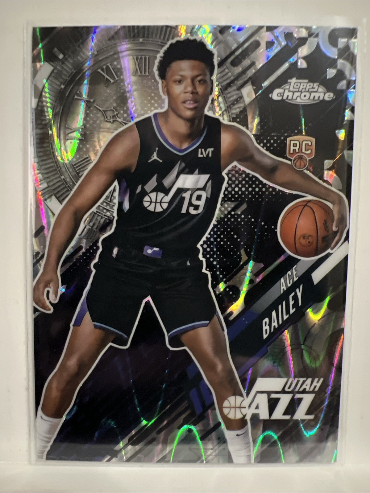 2025-26 Topps Chrome Ace Bailey Raywave Go Time #GT-20 RC Utah Jazz