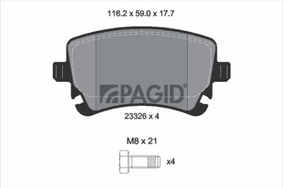 Bremsbelagsatz Scheibenbremse PAGID T2568N für BENTLEY CONTINENTAL FLYING SPUR