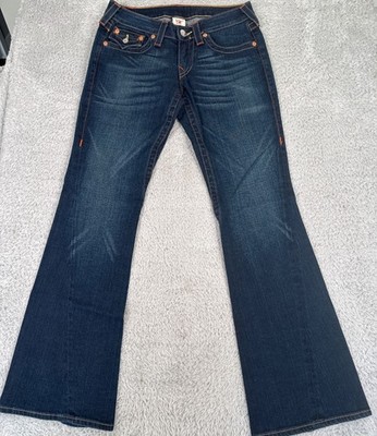 True Religion Joey Flare Jeans 27 Blue USA Red Tag Retro Y2K
