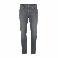 NUDIE JEANS Jean Long Ajusté Pour Homme W31/L32 Charbon Bio Lave