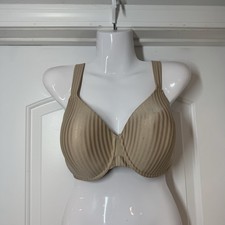 Playtex Secrets Perfectly Smooth Underwire Bra 38D Beige Nude Stripe 4747