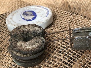 Vintage Tilley Lamp Meths Pre Heater Torch Clip / spirit Wick. Original. In Jar