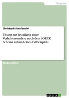 ÜBung Zur Erstellung Einer Verhaltensanalyse Nach Dem Sorck Schema Anhand...