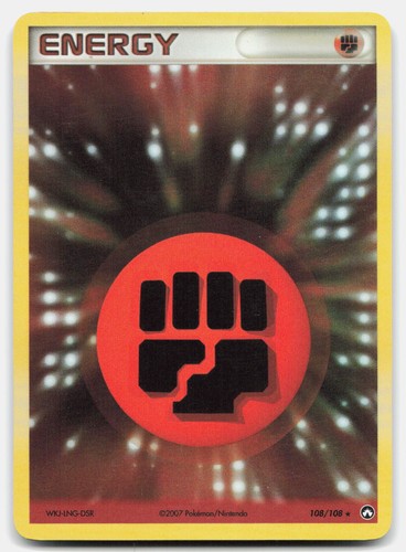 Fighting Energy 108/108 Holo Rare Power Keepers Pokemon Lightly Played