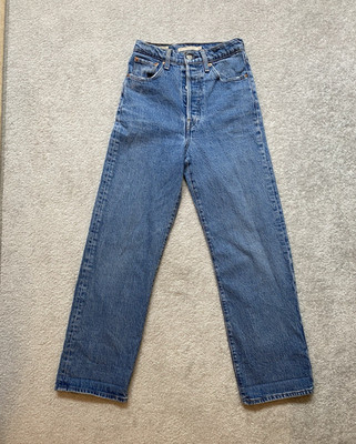 Levi's Premium Ribcage Straight Ankle Damen Jeans blau High Rise W25 L27