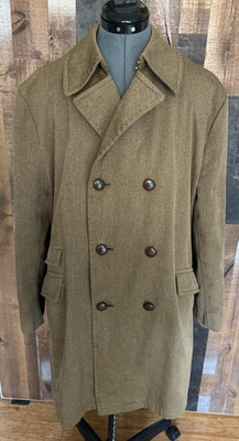 #ad Vintage Japanese Field Coat Olive Double Breasted Zip In Liner Style $44.99