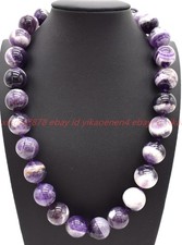 Huge Pretty Natural 16mm Purple Amethyst Gemstone Round Beads Necklace 16-36in