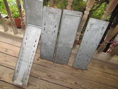 FOUR USED METAL Fall Protection  Adjustable Steel Roof Bracket, 24-Inchlx6''w