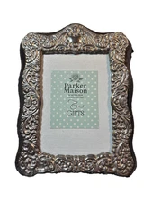 Vintage Ornate Picture Frame | 2.5" x 3.5" Baroque Silver-Tone Mini Frame