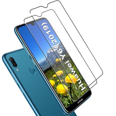 Für Huawei Y6 2019 Echt Glas Display Schutz Panzerfolie 9H Schutzglas - 2x