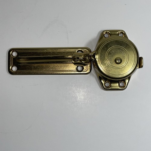 EUC Vtg Brass Protec King Tamper Proof Locking Security Chain Night Door Guard