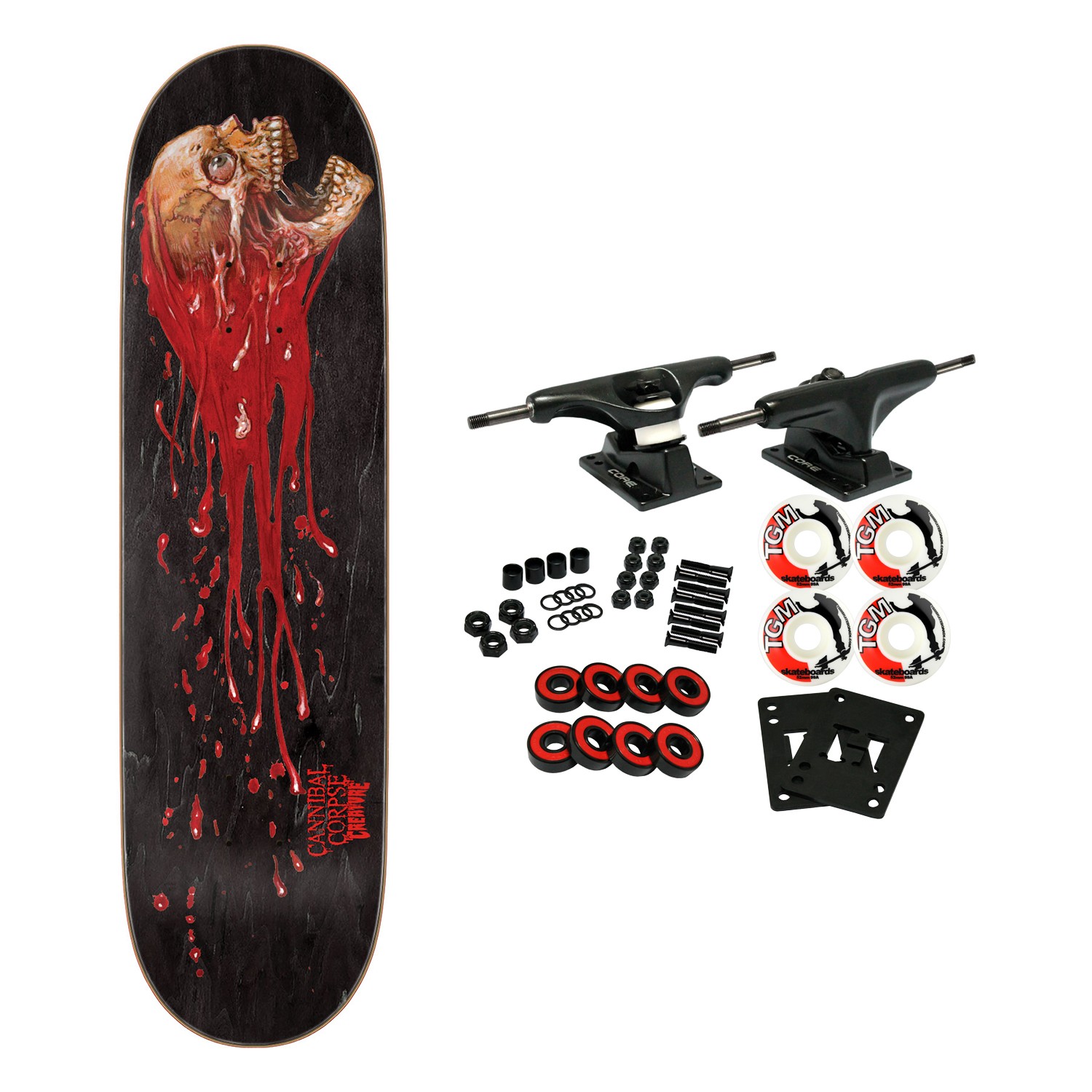 Creature Skateboard Complete Cannibal Corpse Skull and Blood