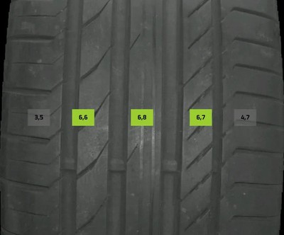 4x Sommerreifen 255/45 R20 101w Continental Contisportcontact5 DOT 4122 5-6mm
