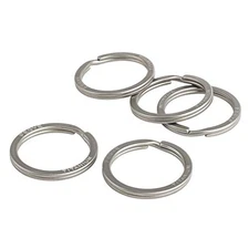 TISUR Titanium Keychain Rings Lightweight Double Rings 32mm Pack of 5