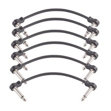 1X(6 Packs 16cm Guitar Effect Pedal Flat Patch Cables Instrument Guitar1873