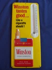 VINTAGE WINSTON Cigarettes Thermometer Excellent Condition Tin Advertising