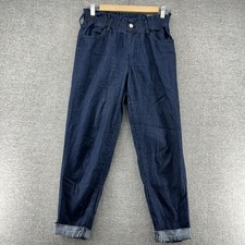 Banana Republic Pants Women Size 26 Blue Elastic Waist Cropped