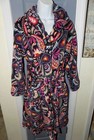 Vera Bradley Plush Velour Parisian Paisley Hooded Knee Length Robe S/M — photo 1
