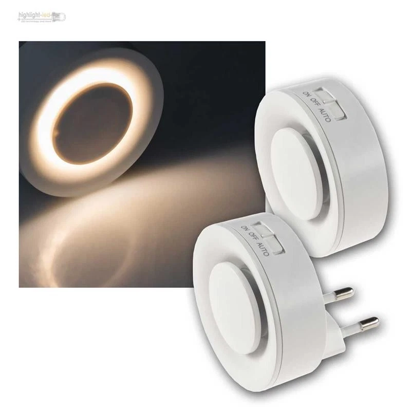 Sensor LED Luz Nocturna con Detector de Movimiento, Batería / 230V Luz de Orientación 0,35W