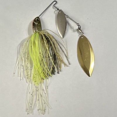 Terminator T-1 Titanium 3/4 oz Spinnerbait Gold White Chartreuse Snap Back