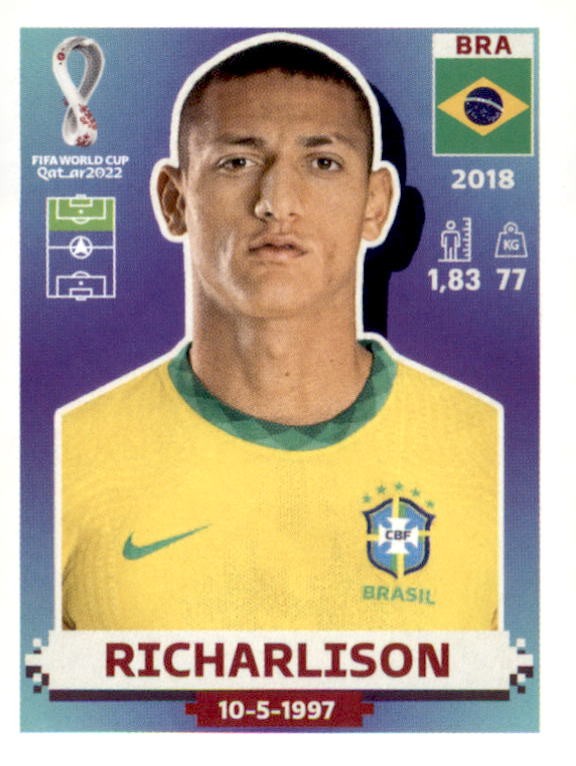 Richarlison Brazil 2022 Panini World Cup Sticker #BRA 19