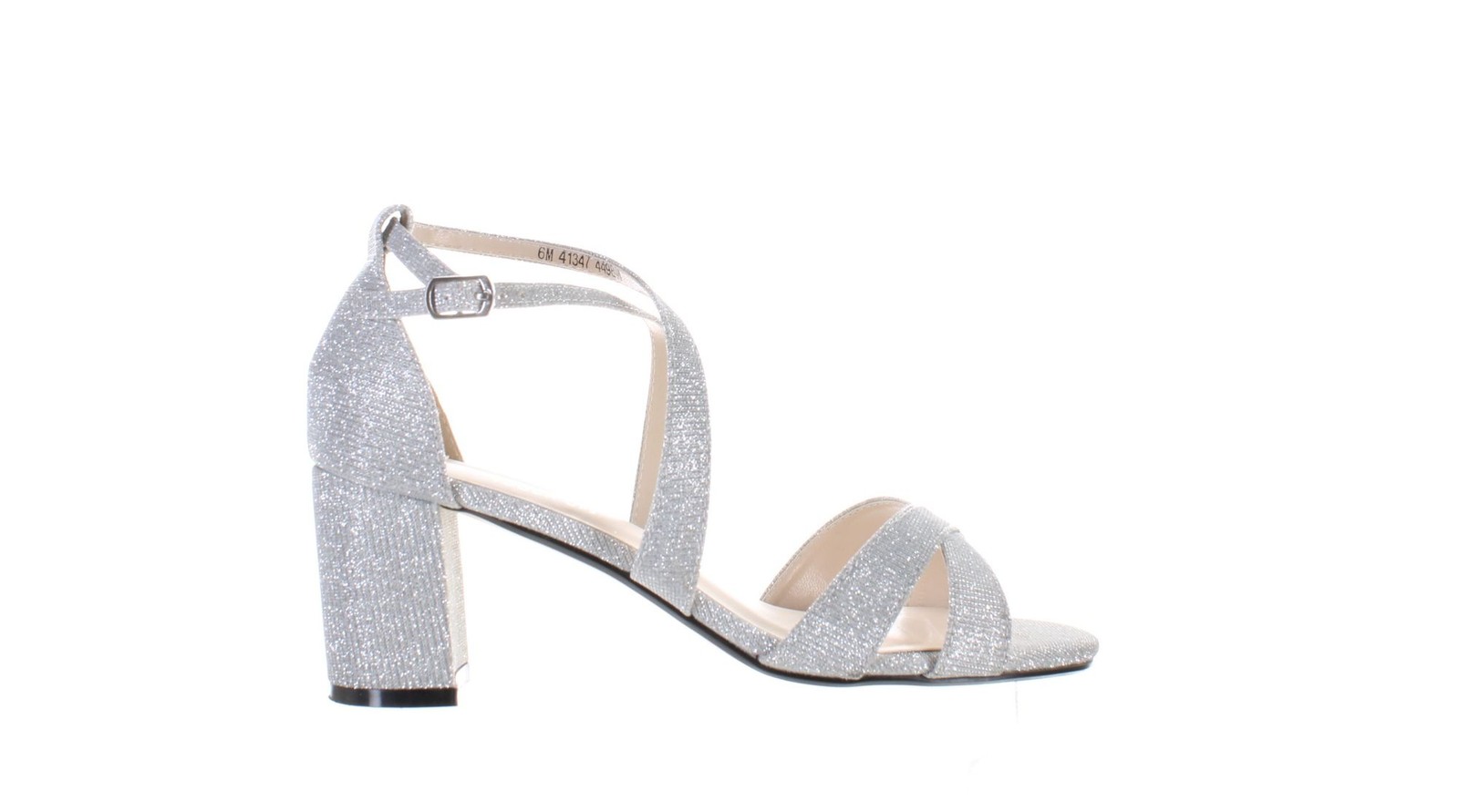 Benjamin Walk Women's Audrey Silver Ankle Strap Heels Size 6 7712708