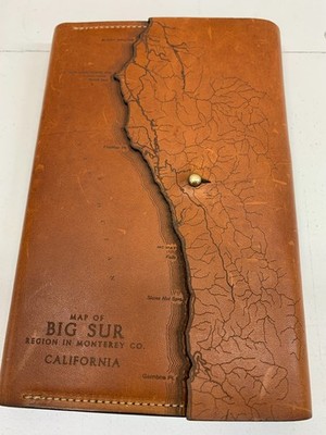 Tactile Craftworks Leather journal, Big Sur Map, Moleskine notebook, Unused