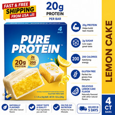 Pure Protein Pure Protein Bars Non-GMO, High Protein, Lemon Cake, 4 Count
