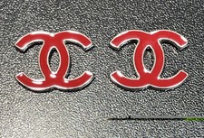 CHANEL CH 5541 Sunglasses Red Silver Replacement Icon Logo Genuine Pair