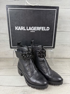 Karl Lagerfeld Paris Pippa Womens Lugged Sole Ankle Boots Black Karl Lagerfeld | Shoes | Karl Lagerfeld Paris Pippa Womens  main image 3