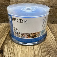 HP 50-Pack ~ 52x/700MB/80 Min ~ CD-R Blank Recordable Discs ~ Brand New/Sealed
