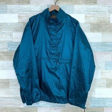 Eddie Bauer Vintage 90s Pullover Windbreaker Jacket Blue Rain Retro Mens Large