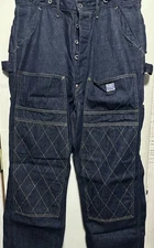 Kapital 11.5oz Indigo Double Knee Lumber Denim  Carpenter Jeans XL Size 4 NWT