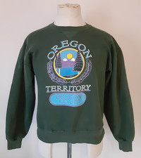 Vtg Russell Athletic Oregon Territory Sweatshirt Large Green High Cotton USA