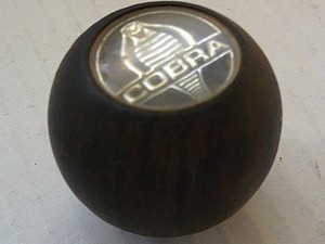 Vtg COBRA Wood GEAR SHIFT Shifter Knob 1 3/4"