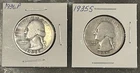1935 S, 1936 P WASHINGTON QUARTERS, CIRCULATED, UNGRADED