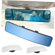 Universal Clip On Rearview Mirror - 11.4 Inch, Wide Angle Blue Tint 11.4" 