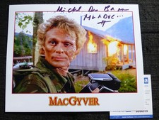 MICHAEL DES BARRES signed autograph signed "MACGYVER" photo in person ACOA COA